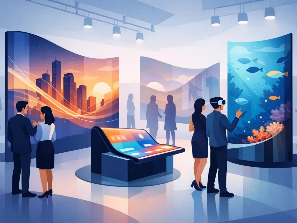 استخدامات الشاشات المرنة في المعارض