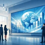 شاشات corporate lobby video walls للمداخل