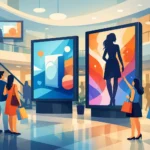 شاشات عرض رقمية للمولات: أثر بصري يبيع