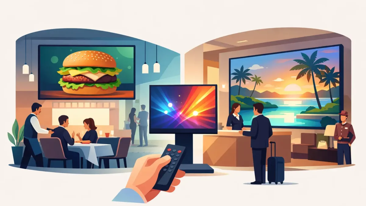 شاشات ليد للمطاعم والفنادق: أثر بصري يبيع