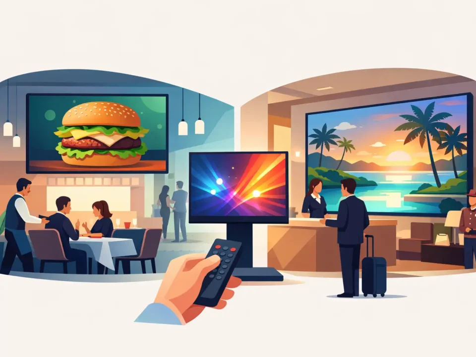 شاشات ليد للمطاعم والفنادق: أثر بصري يبيع