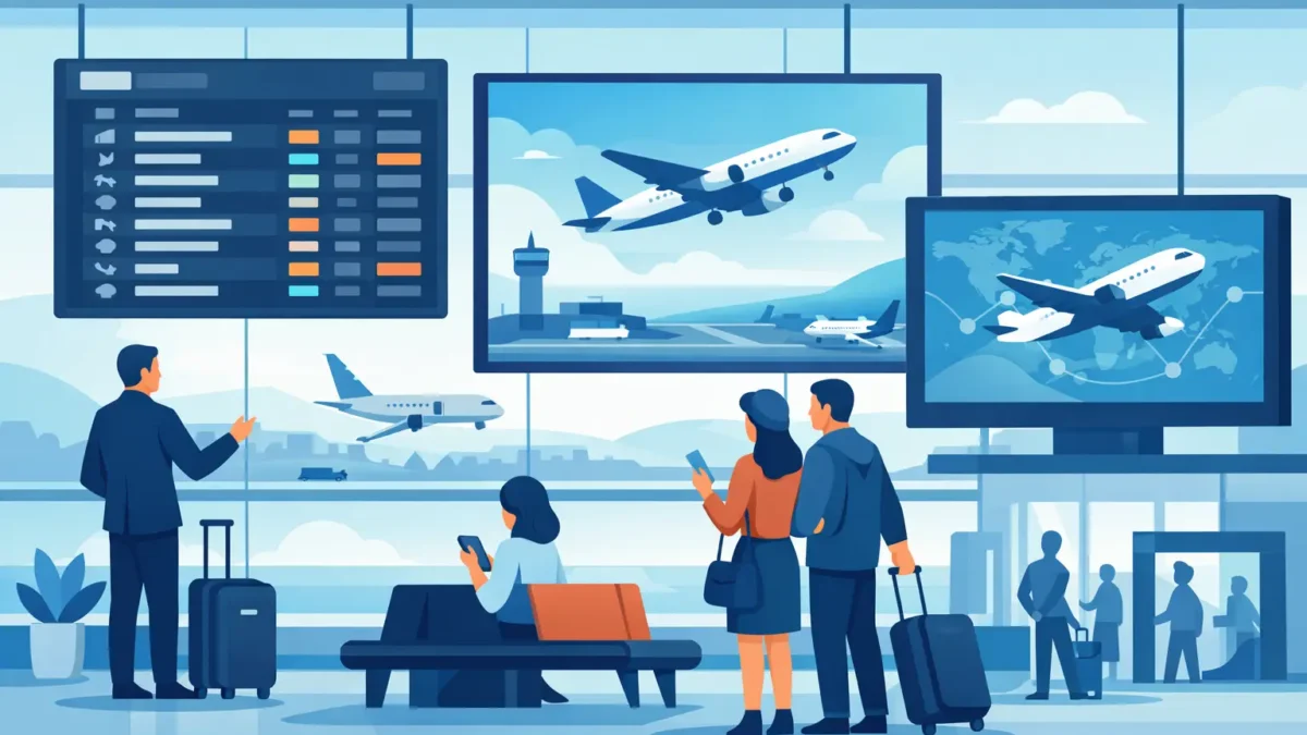 شاشات ليد للمطارات ودورها في تطوير التجربة