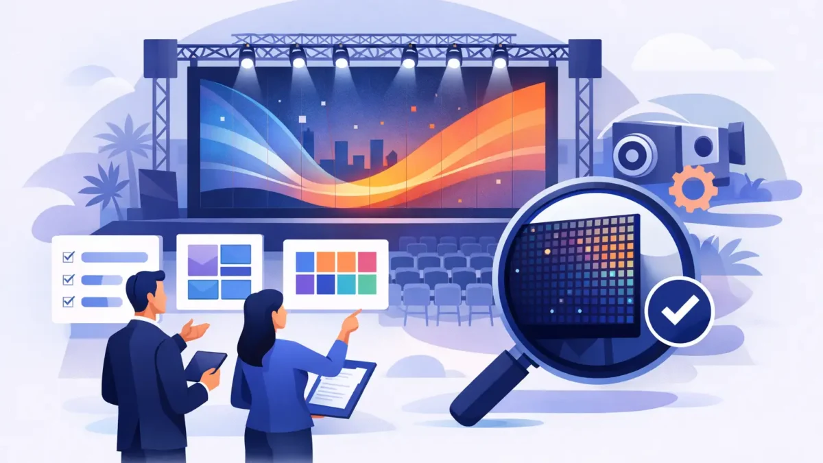 شاشات ليد لقاعات الفعاليات: كيف تختارها