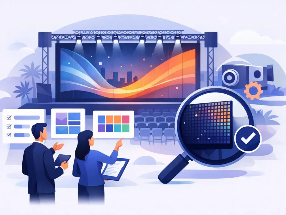 شاشات ليد لقاعات الفعاليات: كيف تختارها