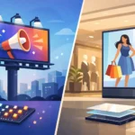 ما الفرق بين LED وLCD للإعلانات؟