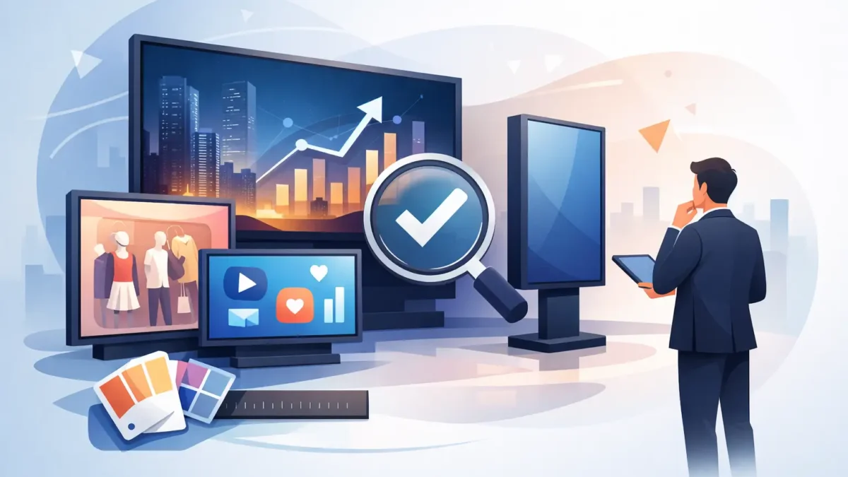 مقاسات شاشات الليد التجارية وكيف تختارها