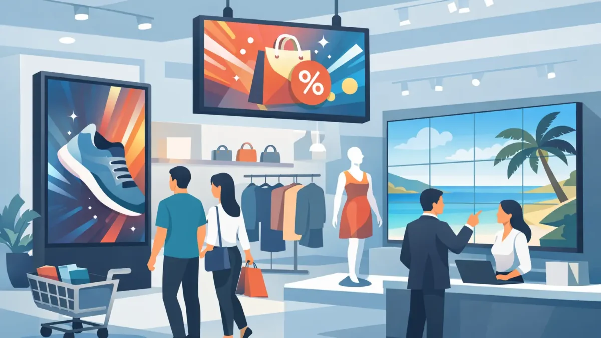 retail LED display example في المتاجر