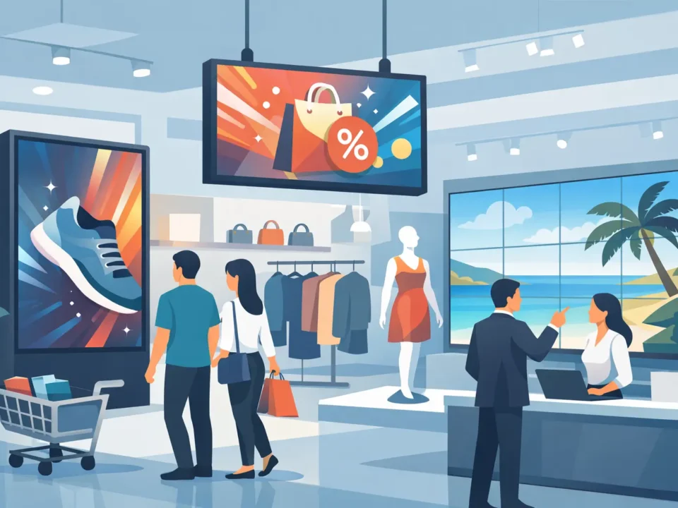 retail LED display example في المتاجر