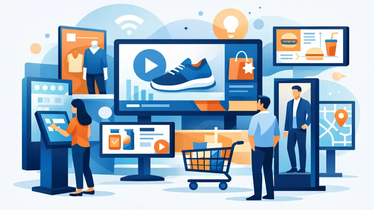 10 retail digital signage ideas للمتاجر