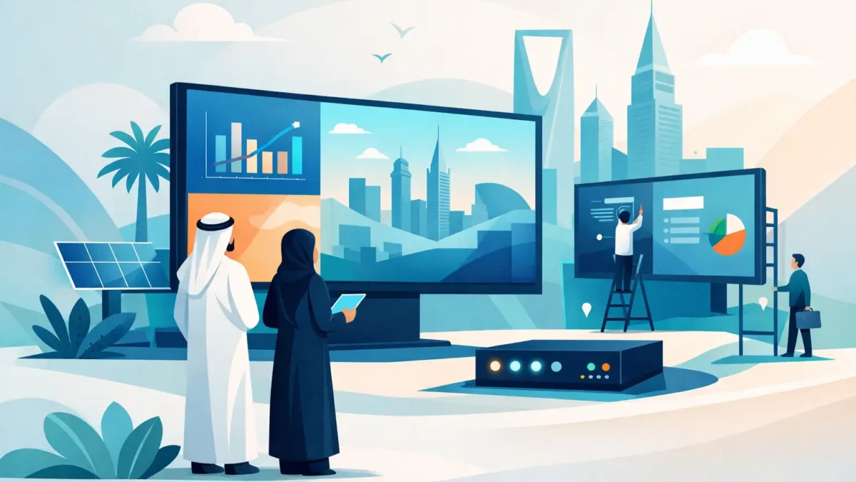 أفضل حلول شاشات ليد للمؤسسات في السعودية