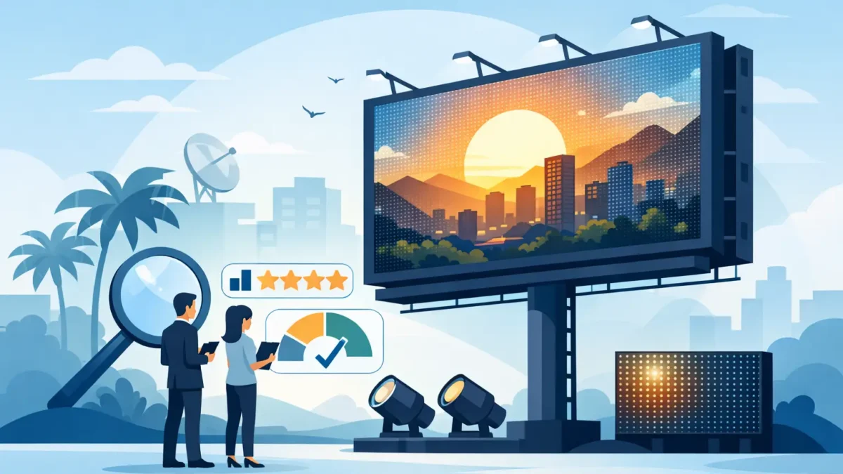 تقييم شاشات ليد للاستخدام الخارجي بدقة
