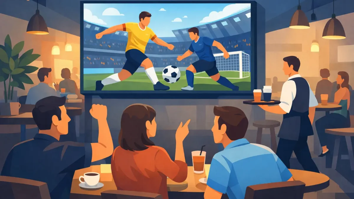 شاشات مباريات للكافيهات ترفع الإقبال