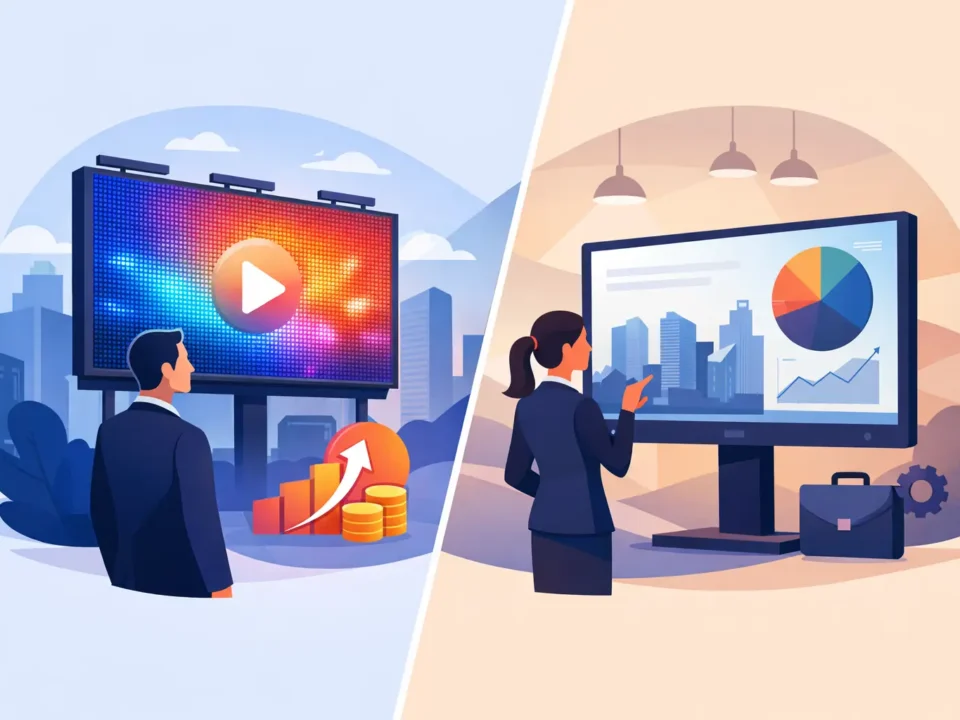 LED signage vs LCD: أيهما أفضل للأعمال؟
