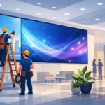 تركيب شاشات LED الداخلية للمساحات التجارية