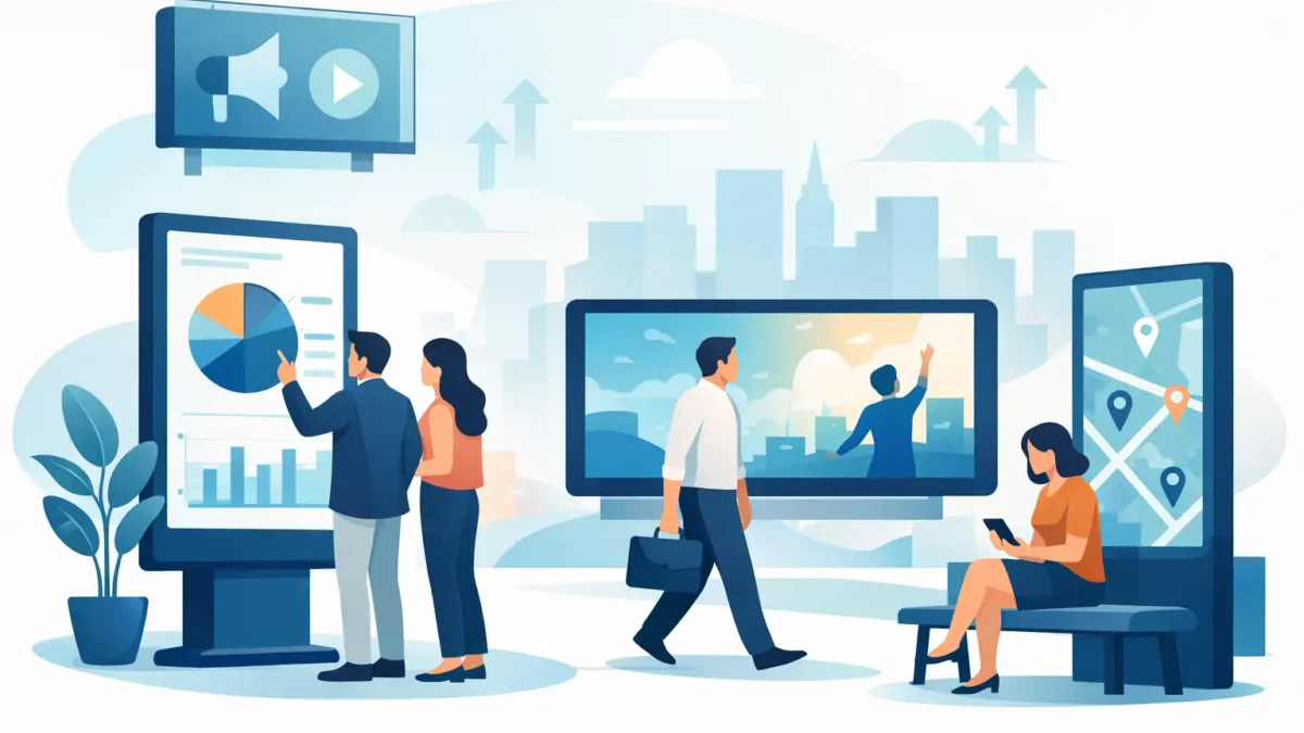 لوحات رقمية للمساحات العامة ترفع التأثير