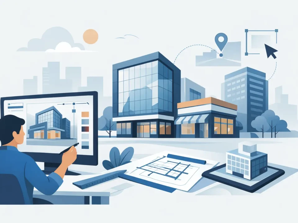 دليل تصميم واجهات رقمية للمباني التجارية