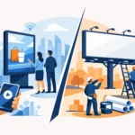 اللافتات الرقمية أم اللوحات الثابتة للأعمال