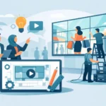 دليل تنفيذ مشروع فيديو وول للمساحات التجارية
