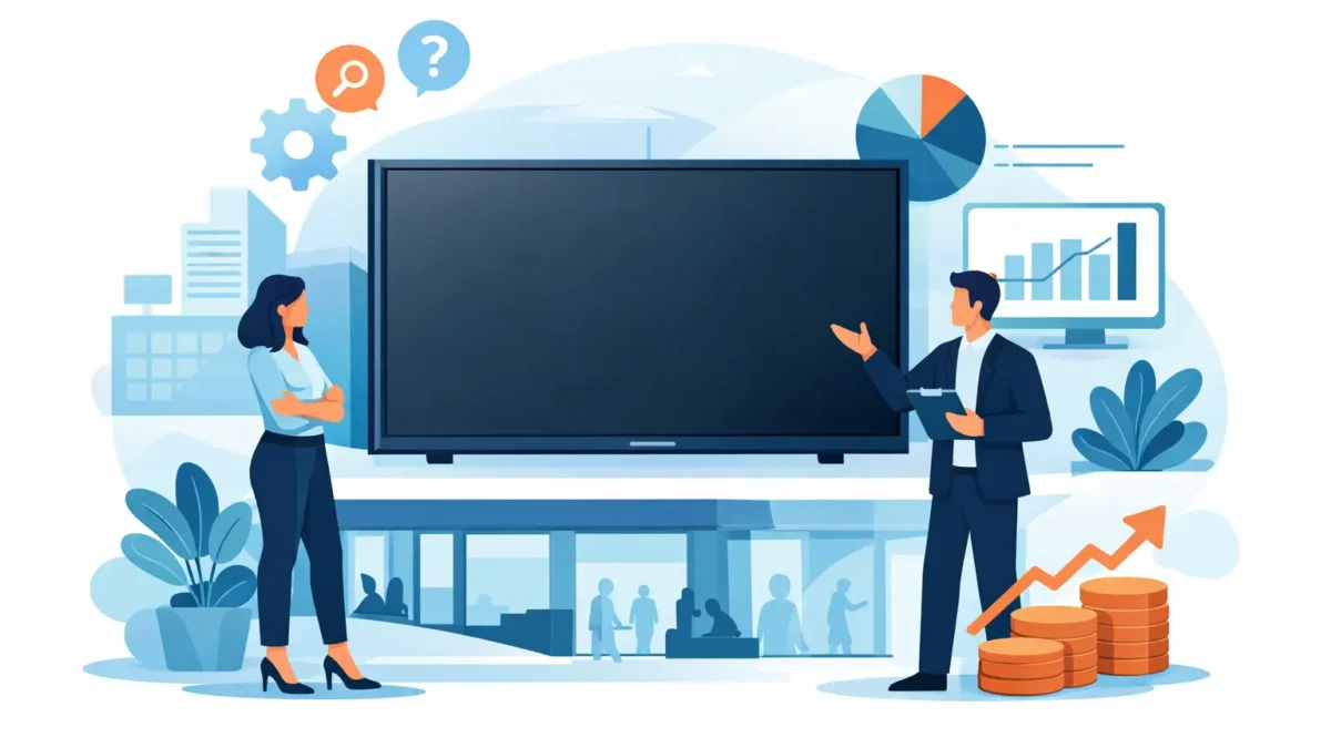 ما معنى absent led screen للمشاريع التجارية؟