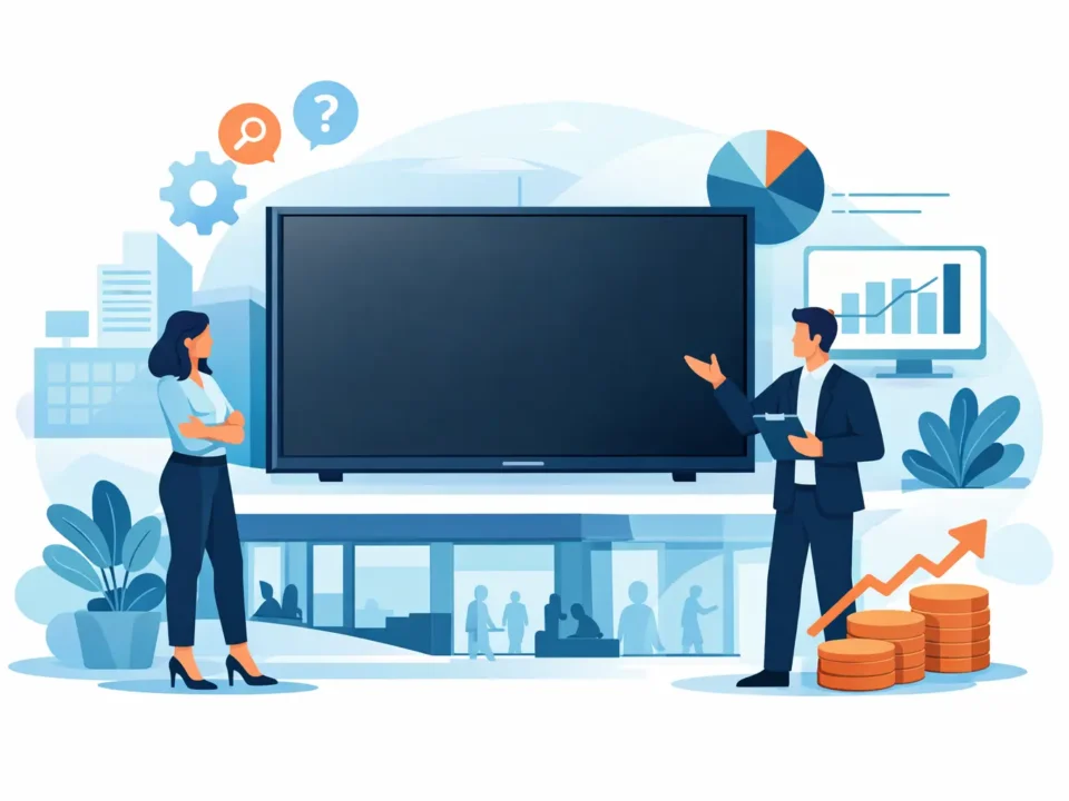 ما معنى absent led screen للمشاريع التجارية؟